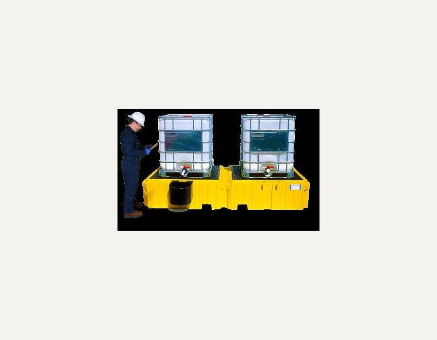 Ultra-IBC Spill Pallet Steel Model Ultra-Twin IBC Spill Pallet - With Drain product photo