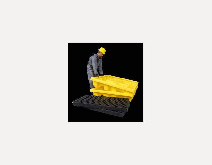 Ultra-Spill Pallet Nestable Model - Spill King (4-Drum) With Drain