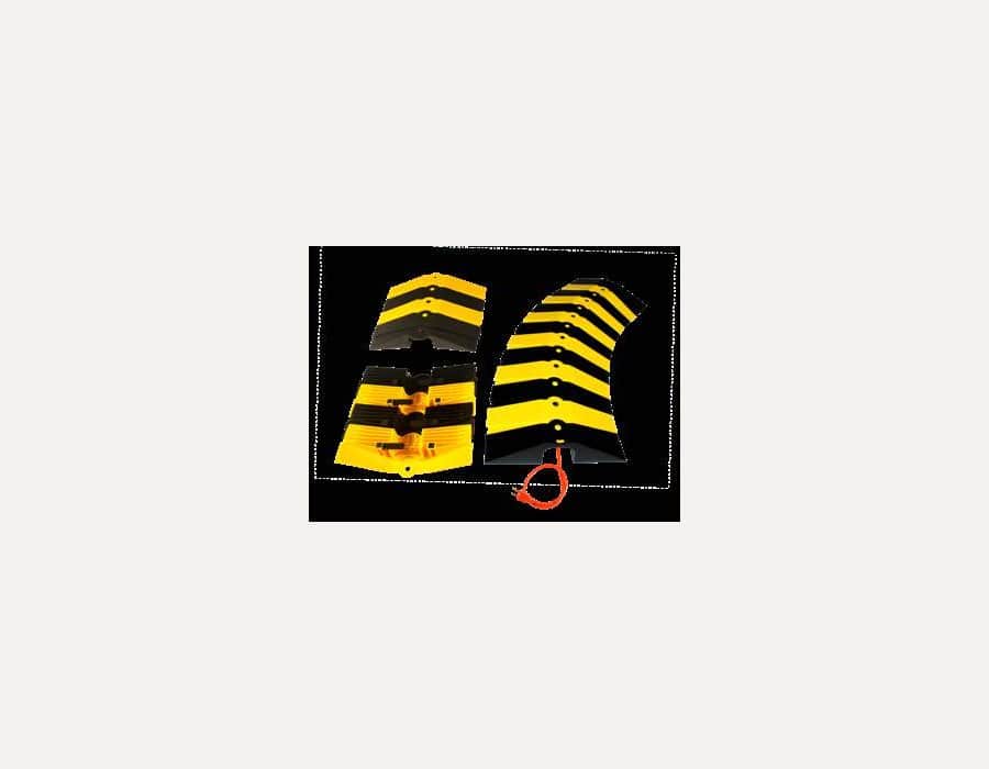 Ultra-Sidewinder Cable Protection System - Small Black & Y ellow Bulk Box System with 2 Endcaps